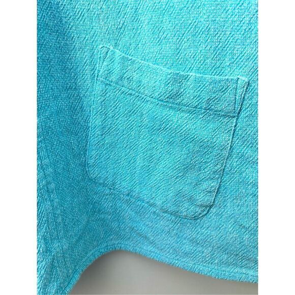 Toofan aqua blue 100% cotton tunic with pockets 2X - Picture 3 of 9